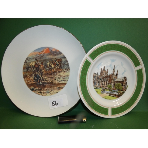 56 - 2 COLLECTABLE WALL PLATES- ROYAL ANN- U.S.A. AND GOOD LIFFE NEALE