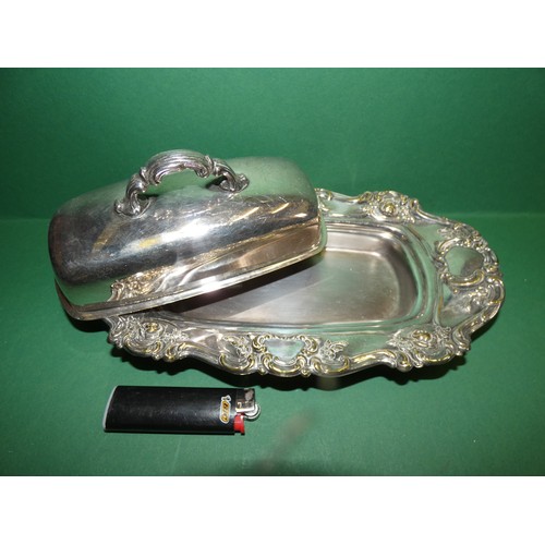 30 - SILVER PLATED BUTTER DISH