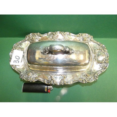 30 - SILVER PLATED BUTTER DISH