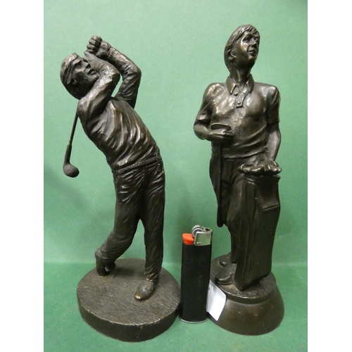 317 - BRONZE EFFECT GOLFERS