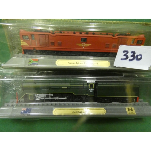 330 - SOUTH AFRICAN RAILWAYS 4E AND AUSTRALIAN N.SWGR.C38 MODELS