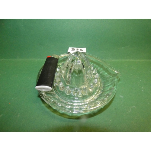 386 - FRENCH GLASS LEMON SQUEEZER