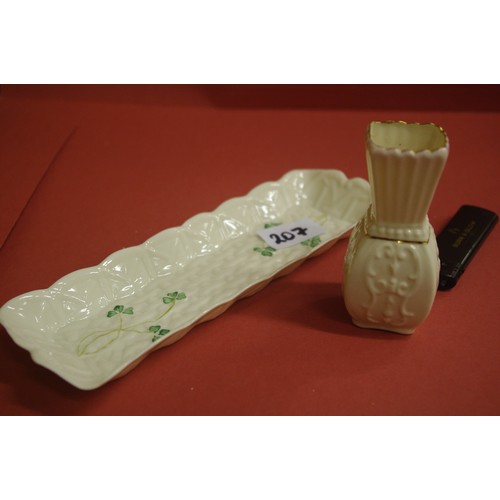 207 - 2 PIECES OF BELLEEK