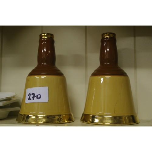 270 - 2 BELLS SCOTCH WHISKY DECANTERS