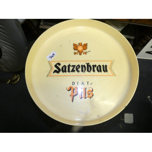 345 - SATZENBRAU- SMALL METAL TABLE