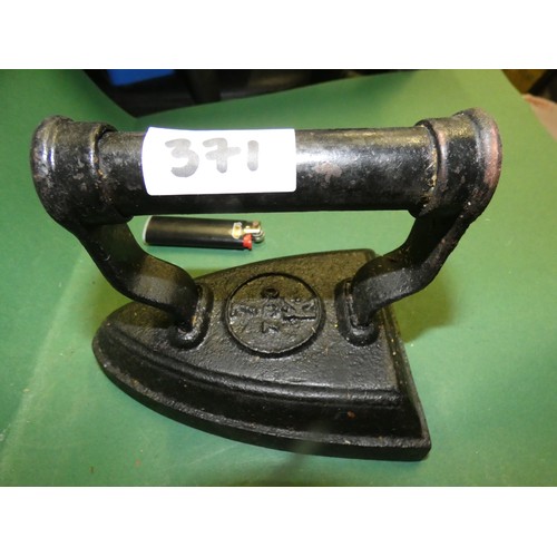 371 - 1800'S ANTIQUE BLACK HEAVY IRON