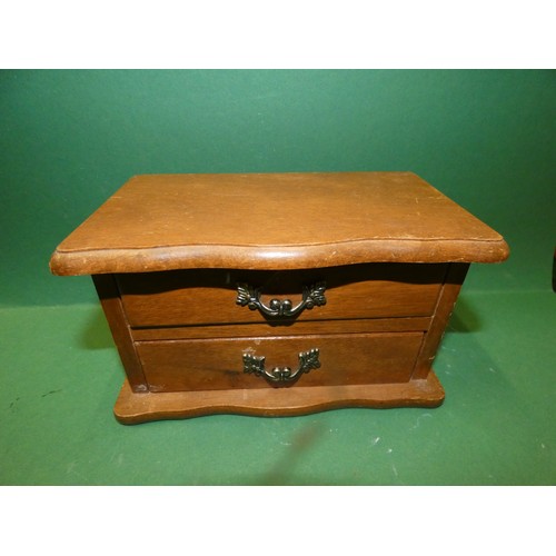 521 - 2 VINTAGE WOODEN JEWELLERY BOXES