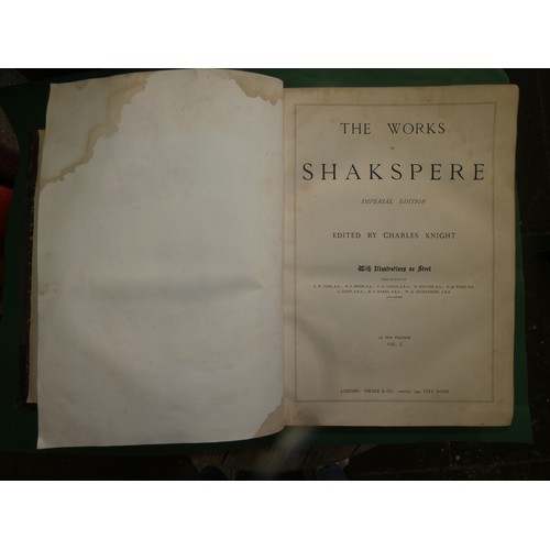 532 - WORKS OF SHAKSPERE VOL.1 IMPERIAL EDITION -WITH SIGN-1883.
 VERY OLD WORKS  with all of his plays  a... 