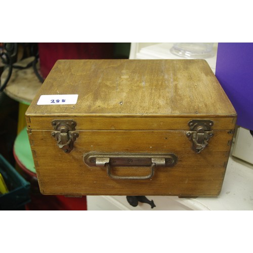 288 - WOODEN FILE BOX