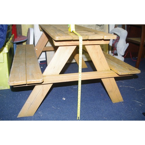 290 - KIDS WOODEN PICNIC  TABLE