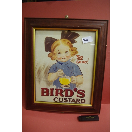 211 - BIRD`S CUSTARD ORIGINAL PRINT H38 X 32CM