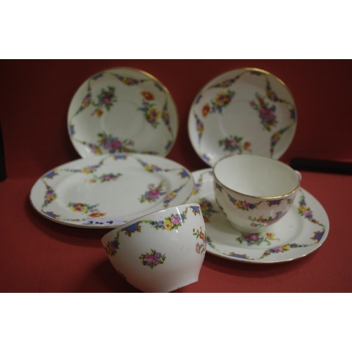 249 - 2 CUPS AND PLATES BY HAMMERSLEY +CO. STOKE ON TRENT