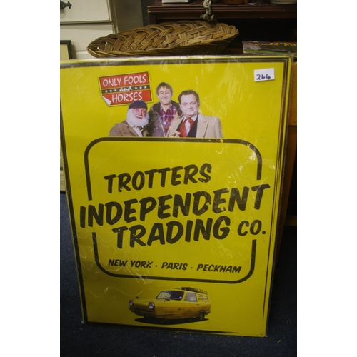 264 - TIN SIGN Trotters Independent Trading H70 X 50CM