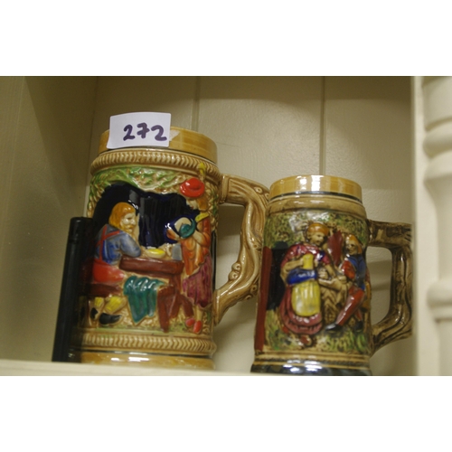 272 - 2 BEER STEIN MUGS