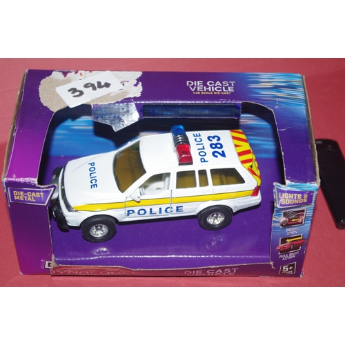 395 - POLICE DIE CAST VEHICLE