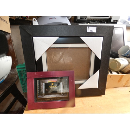 163 - FRAMED GUINNESS PRINT AND NEW FRAME IN BOX