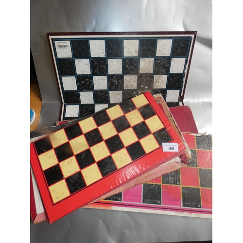 185 - LOT OF PAPER CHESS BOARDS