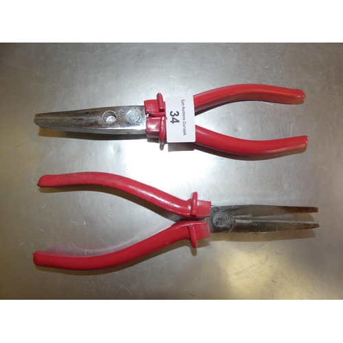 34 - PAIR OF PLIERS