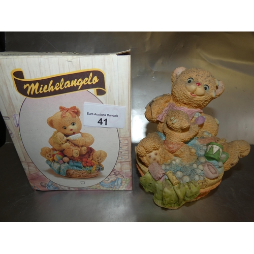 41 - 2 HAND CRAFTED BEARS - MICHELANGELO