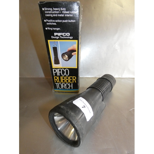 7 - PIFCO RUBBER TORCH IN BOX