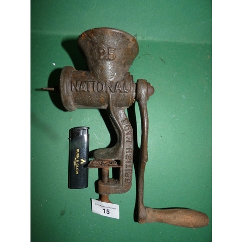 15 - VINTAGE NATIONAL SPONG MEAT GRINDER