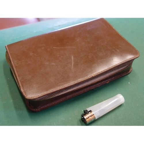 106 - GENTS VANITY SET IN LEATHER CASE