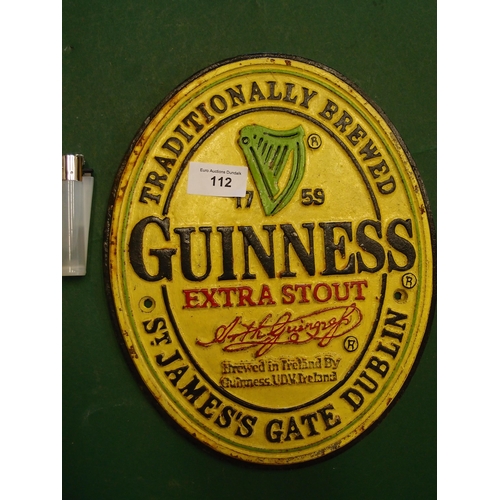 112 - CAST GUINNESS SIGN