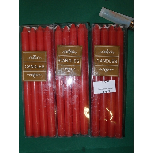 137 - 3 X 8 CANDLE PACKS