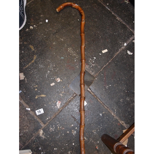 143 - LEATHER WALKING STICK