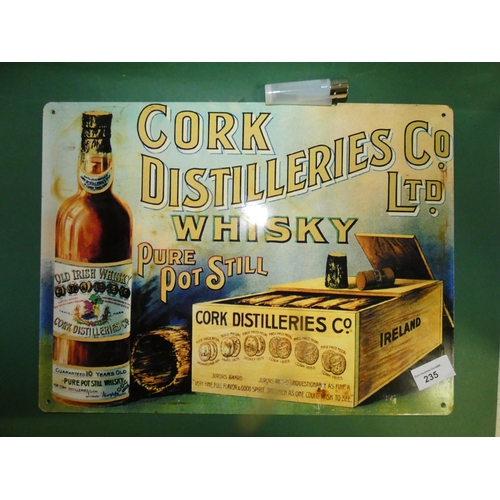 235 - CORK DISTILLERIES CO.LTD. STEEL SIGN (H30*45CM)