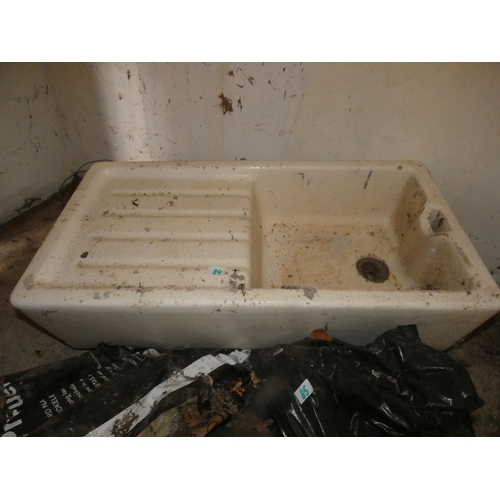 84 - WHITE CERAMIC  BELFAST SINK