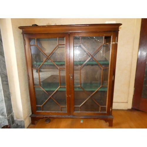 101 - GEORGIAN STYLE MAHOGANY TWO DOORS  BOOKCASE