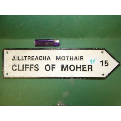 11 - CAST IRON CLIFF OF MOHER SIGN