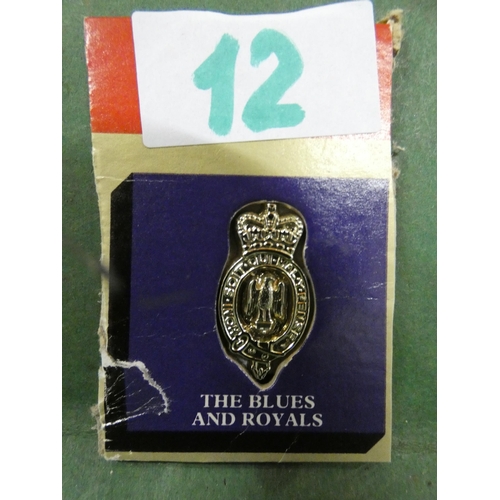 12 - THE BLUES AND ROYALS BADGE