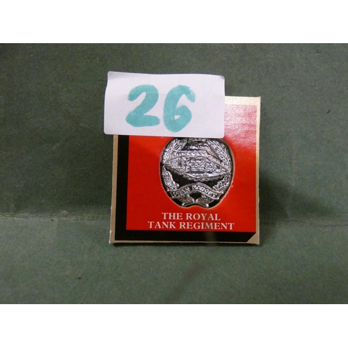 26 - THE ROYAL TANK REGIMENT BADGE