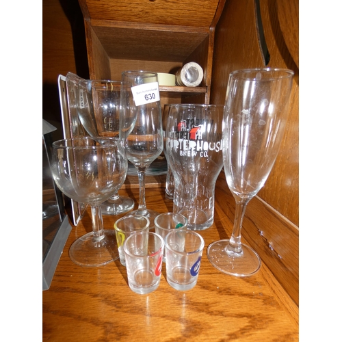 630 - ASSORTED LOT OF GLASSES