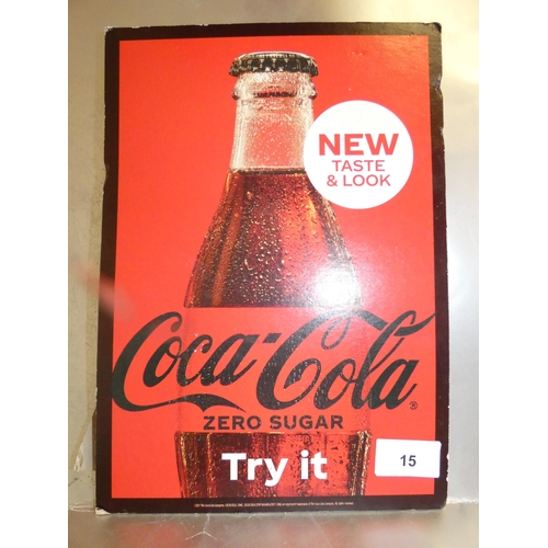 15 - COCA COLA PAPER SIGN