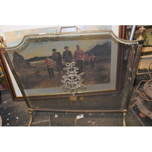 88 - BEAUTIFUL BRASS FIRE SCREEN