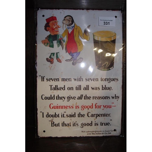 331 - GUINNESS TIN SIGN