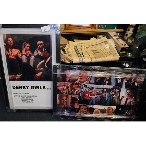 549 - 2 DERRY GIRLS PRINTS-70*46CM