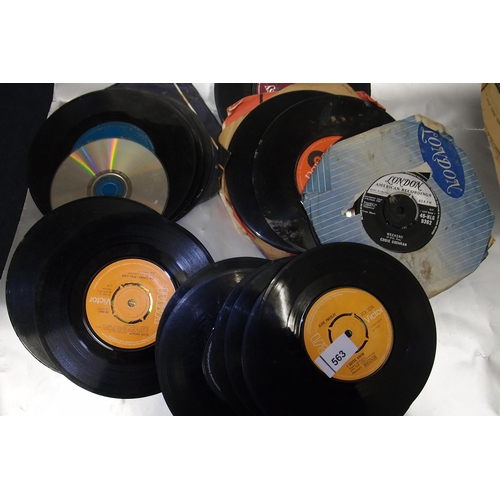 563 - QTY. OF OLD VINYLS 45'S