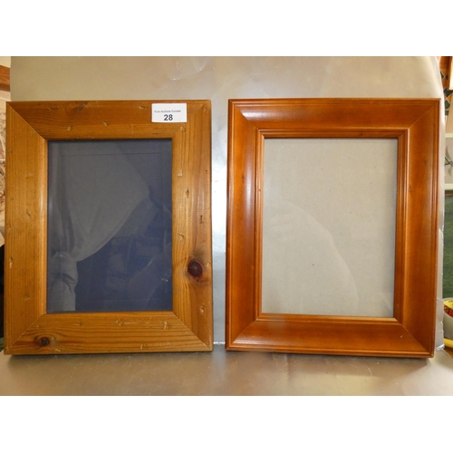 28 - PAIR OF WOODEN FRAMES
