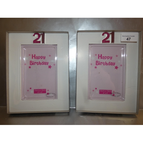 47 - PAIR OF PARTY'S FRAMES