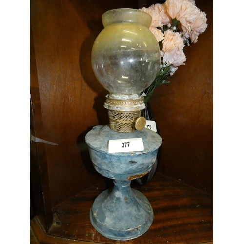 377 - VINTAGE OIL LAMP