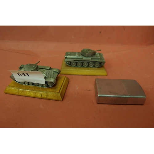 641 - MINITURE FIGHTING  TANKS