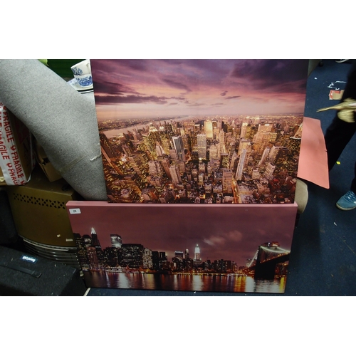 278 - 2 NEW YORK CANVAS PRINTS