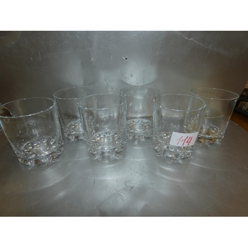 114 - 6 QUALITY WHISKY GLASSES