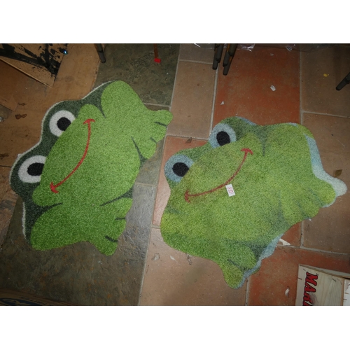 128 - PAIR OF FROG MATS