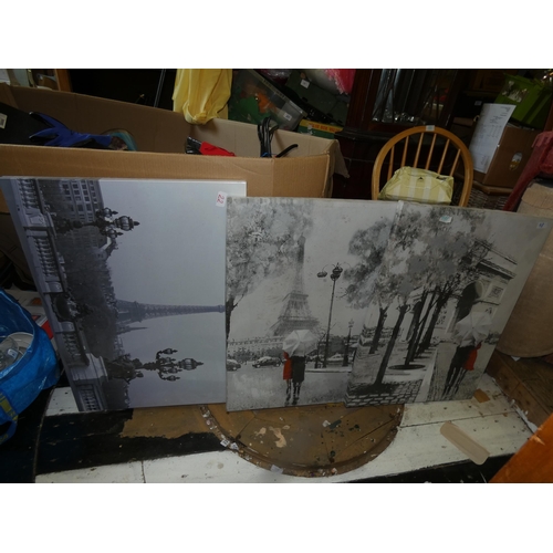 22 - 3 LARGE PARIS CANVAS