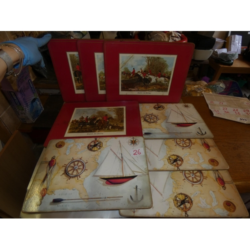 26 - QTY OF TABLE PLACEMATS